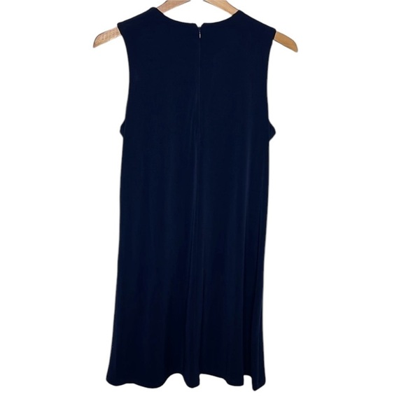 Calvin Klein Navy Gold Chain Sleeveless Shift Dress Women Size 6 - Picture 5 of 5